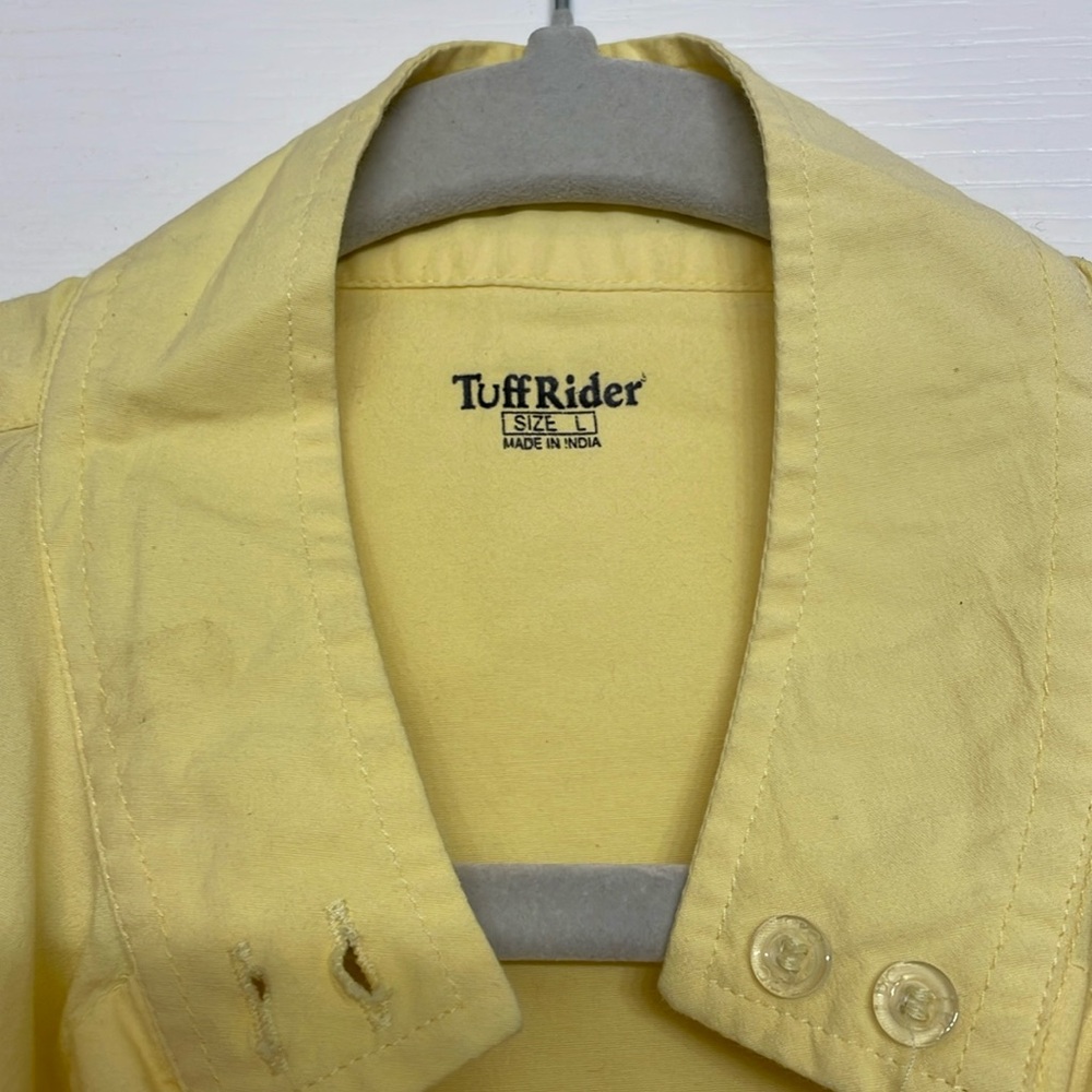 Yellow horse show shirt with collar